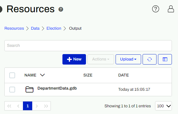 Written geodatabase appears in Resources folder